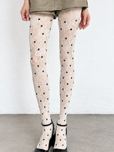 Litlookz Studio Polka Dot Lace Tights, view 4
