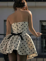 Litlookz Studio Polka Dot Preppy Mini Dress, view 3
