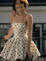 Litlookz Studio Polka Dot Preppy Mini Dress, view 4