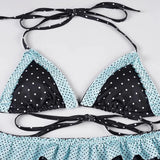 Litlookz Studio Polka Dot Ruffled Bikini Set, view 5
