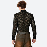 Litlookz Studio Polka Dots Lace Sheer Top, view 2