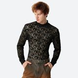 Litlookz Studio Polka Dots Lace Sheer Top, view 3