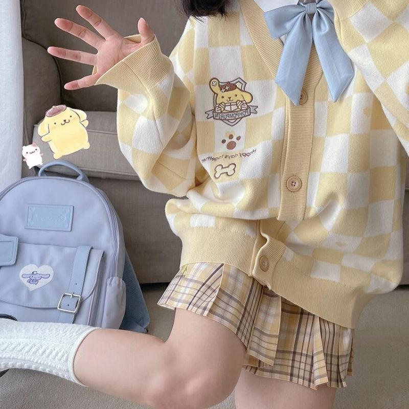Litlookz Studio Pompurin Buttoned Yellow Cardigan