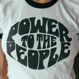 Litlookz Studio Power to the People Ringer Tee, view 4