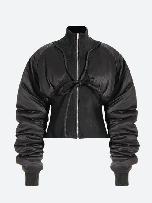 Litlookz Studio Puffer Corduroy Zip-Up Jacket