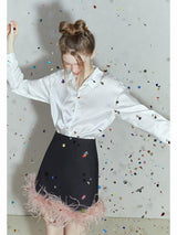 Litlookz Studio Pure Design Satin Shirt, view 3