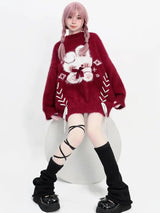 Litlookz Studio Rabbit Fluffy Xmas Sweater, view 2