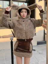 Litlookz Studio Rabbit Hood Teddy Two Piece Set, view 2