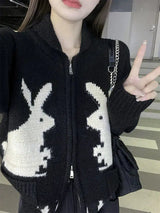 Litlookz Studio Rabbit Knitted Zip Cardigan, view 4
