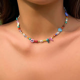 Litlookz Studio Rainbow Beaded Necklace, view 3