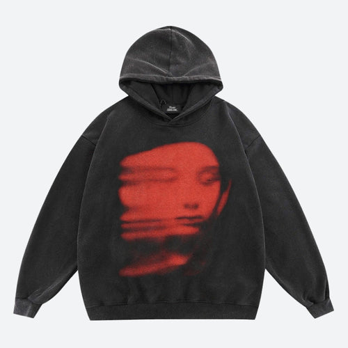 Litlookz Studio Red Face Hoodie