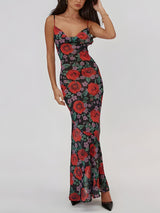 Litlookz Studio Red Rose Maxi Dress, view 3