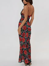 Litlookz Studio Red Rose Maxi Dress, view 4