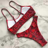 Litlookz Studio Red Snake Bikini Set, view 4
