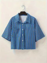 Litlookz Studio Retro Plaid Shirt, view 3