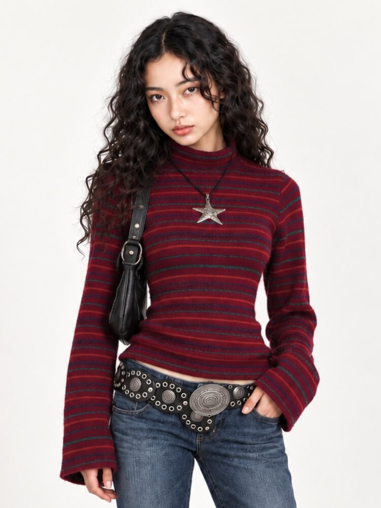 Litlookz Studio Retro Stripe Knit Sweater