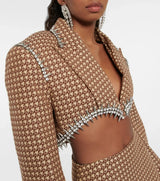 Litlookz Studio Rhinestone Blazer & Skirt Two Piece Set, view 4