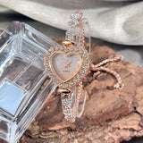 Litlookz Studio Rhinestone Heart Bracelet Watch, view 2
