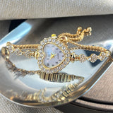 Litlookz Studio Rhinestone Heart Bracelet Watch, view 3