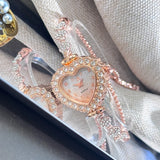 Litlookz Studio Rhinestone Heart Bracelet Watch, view 6
