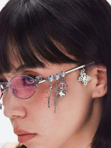Litlookz Studio Rhinestone Oval Glasses, view 2