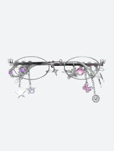 Litlookz Studio Rhinestone Oval Glasses, view 3