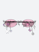 Litlookz Studio Rhinestone Oval Glasses, view 4