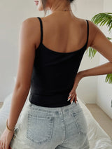 Litlookz Studio Ribbed Button Cami Top, view 2