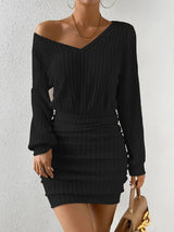 Litlookz Studio Ribbed Knit Mini Dress, view 5