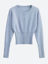 Litlookz Studio Ribbed Slim Fit Cardigan, view 3