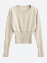 Litlookz Studio Ribbed Slim Fit Cardigan, view 4
