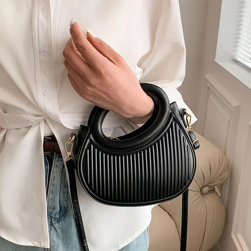 Litlookz Studio Ribbed Top-Handle Bag
