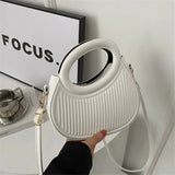 Litlookz Studio Ribbed Top-Handle Bag, view 4