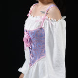 Litlookz Studio Ribbon Detailed Corset Top, view 5
