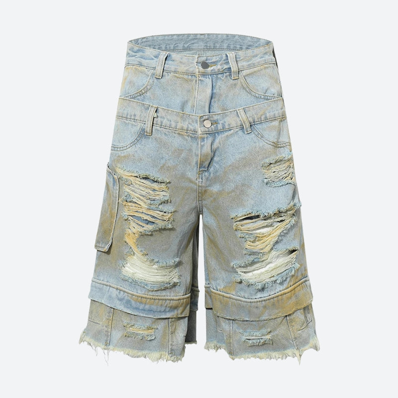 Litlookz Studio Ripped Denim Shorts