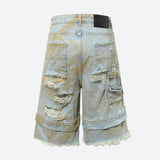 Litlookz Studio Ripped Denim Shorts, view 2