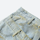 Litlookz Studio Ripped Denim Shorts, view 3