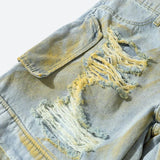 Litlookz Studio Ripped Denim Shorts, view 4