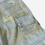 Litlookz Studio Ripped Denim Shorts, view 5
