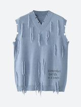 Litlookz Studio Ripped Tasseled Sweater Vest, view 2