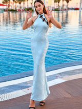 Litlookz Studio Riviera Qipao Maxi Dress, view 3