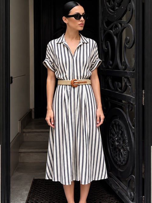 Litlookz Studio Riviera Stripe Midi Dress