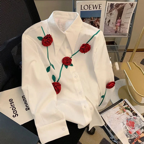 Litlookz Studio Rose Applique Shirt