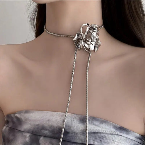 Litlookz Studio Rose Bolo Lariat Necklace