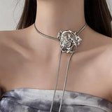 Litlookz Studio Rose Bolo Lariat Necklace, view 2