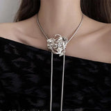 Litlookz Studio Rose Bolo Lariat Necklace, view 3