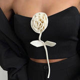 Litlookz Studio Rose Detail Strapless Top, view 3