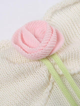 Litlookz Studio Rose Detailed Knitted Crop Top, view 4