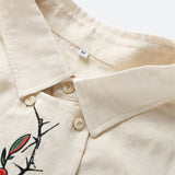 Litlookz Studio Rose Embroidery Tie Shirt, view 3