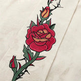 Litlookz Studio Rose Embroidery Tie Shirt, view 5